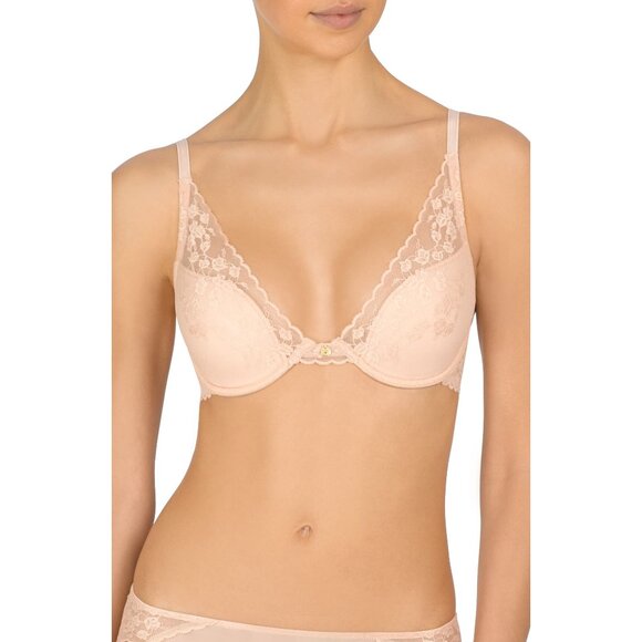 🆕NATORI Cherry Blossom Convertible Push-Up T-Shirt Bra Cameo Rose 36D #727191 - Picture 1 of 11